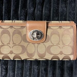 Coach Tan and Brown Women's Wallet